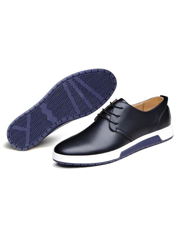 1 Pair Men's Formal Simple Style Plain Color Dress Shoes, Lightweight Round Toe Business Oxford Shoes,  Casual Dress Shoes For Work & Daily