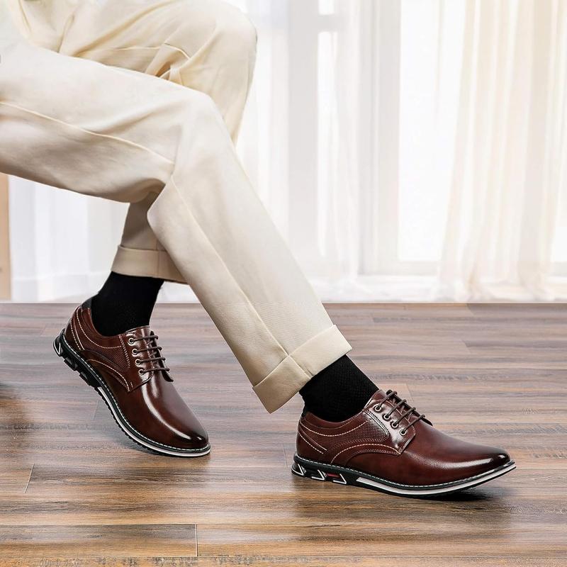 Men's Casual Dress Shoes Comfortable Fashion Sneakers Men Office Classic Oxfords Leather Business Casual Shoes Formal