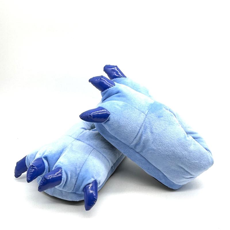 All-Season Men's Dinosaur Claw Slippers with Cozy Fleece Lining - Trendy, Comfortable Indoor Footwear for Party & Home