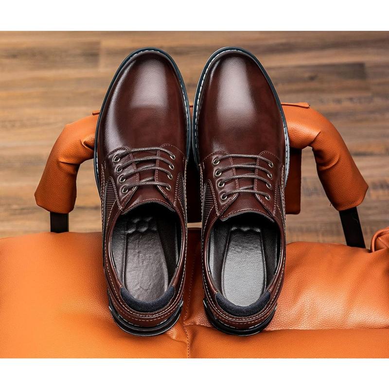 Men's Casual Dress Shoes Comfortable Fashion Sneakers Men Office Classic Oxfords Leather Business Casual Shoes Formal