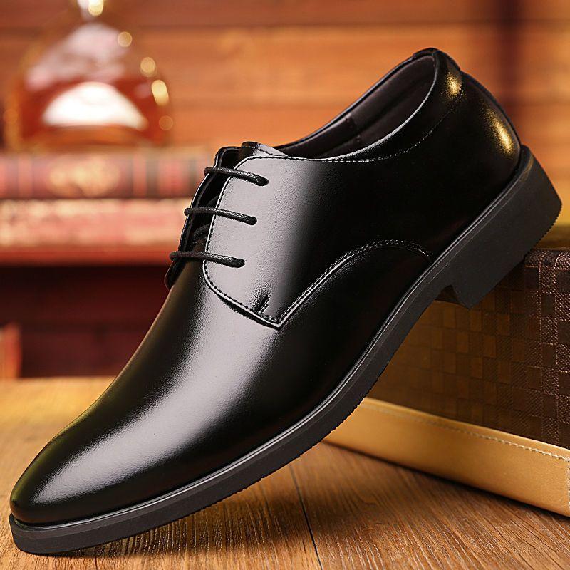 Mens Classic Formal Oxford Lace Up Wedding Pointed Toe Dress Shoes Footwear Office