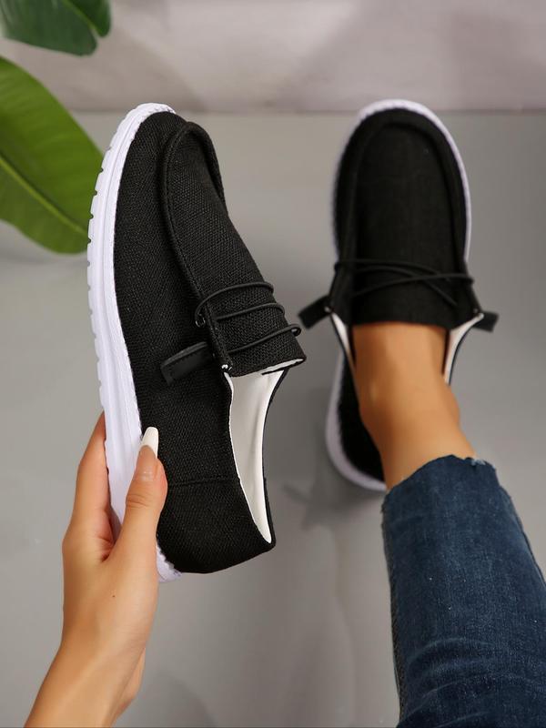 Women's Fashionable Lace Up Low Top Sneakers, Casual Comfortable Round Toe Shoes for Daily Wear, Female All-match Basic Shoes for Daily Wear