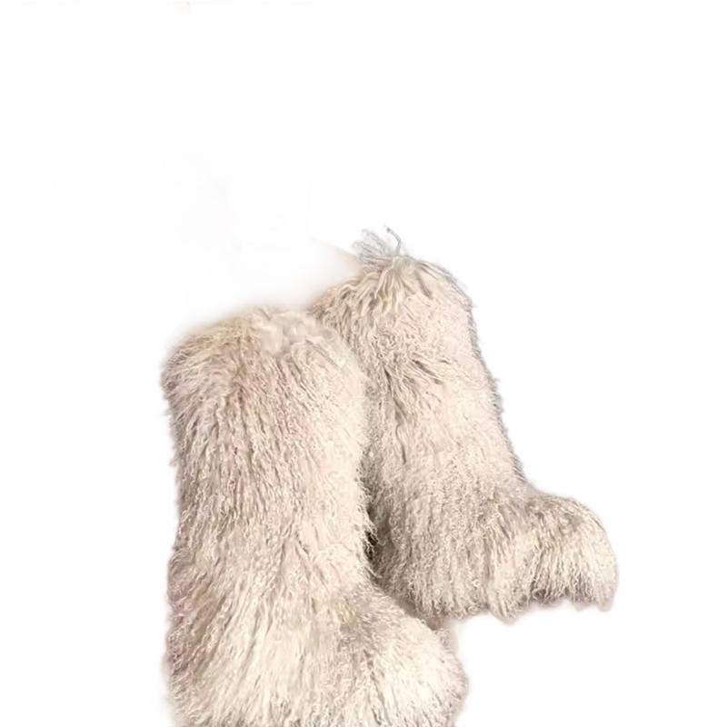 Mongolian Lamb Fur Insulated Boots