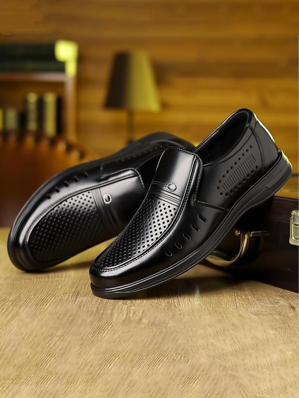 Men's Business Style Solid Color Slip on Dress Shoes, Casual Comfortable Breathable Soft Sole Shoes for Daily Wear, Perfect for Men for Outdoor