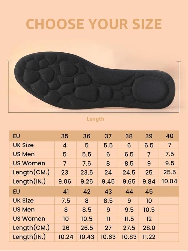 Soft Memory Foam Insoles, Shock Absorption Breathable Sports Feet Insoles, Sporty Arch Support Insoles, Anti-slip Shoe Pad For Running & Gym