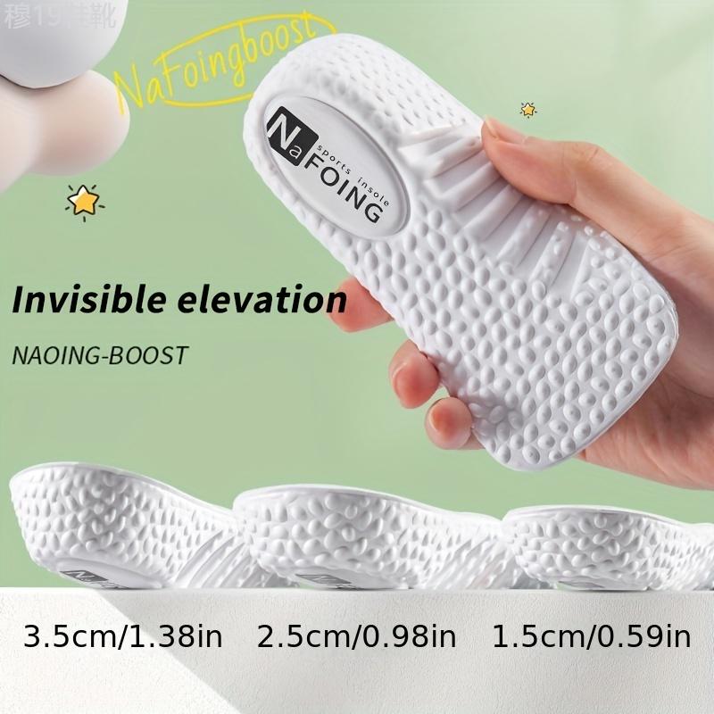 Invisible Height Increase Insoles - Adults seeking height increase and arch support - Number, Pair, Grey, EVA, Double - Suitable for Travel, Sports, Work Footwear Shoe Comfort 2 Inch