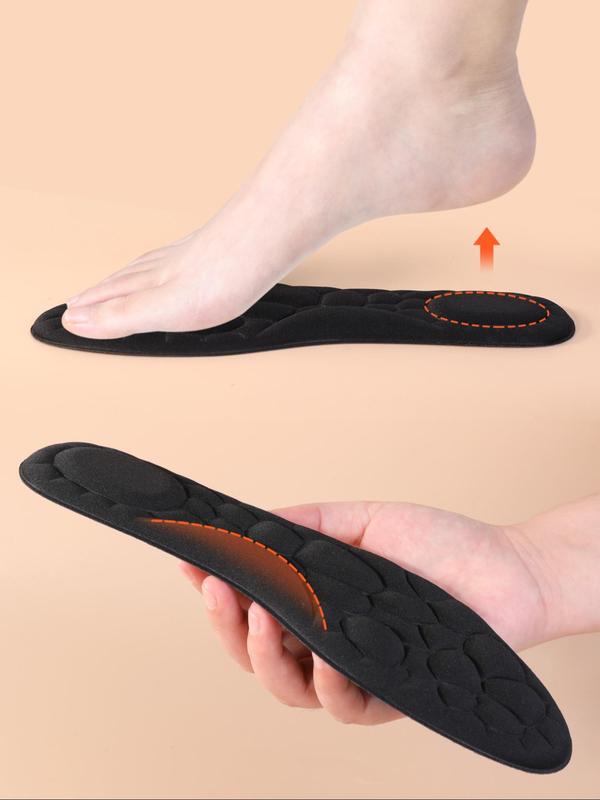 Soft Memory Foam Insoles, Shock Absorption Breathable Sports Feet Insoles, Sporty Arch Support Insoles, Anti-slip Shoe Pad For Running & Gym