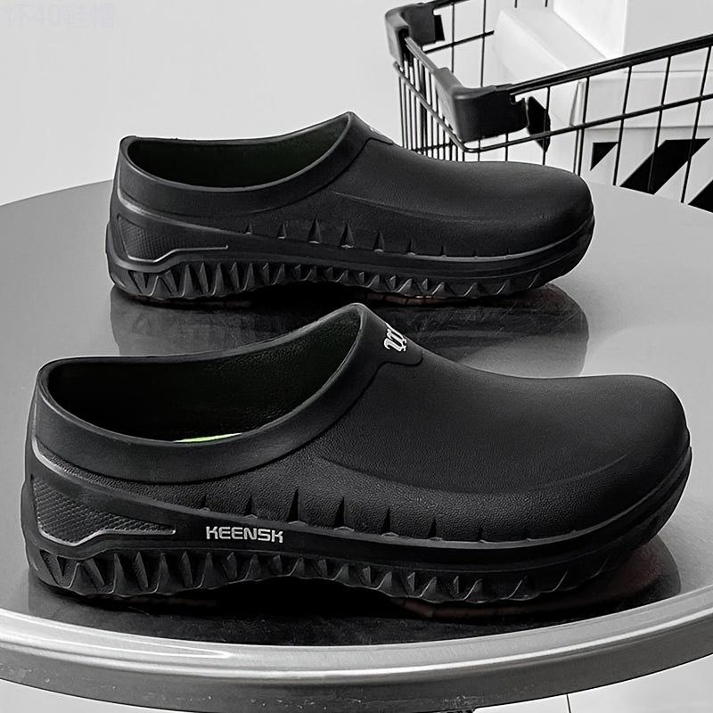 Chefs Choice Waterproof Non-Slip Kitchen Shoes - Comfy Mens EVA Work Footwear with Durable Rubber Soles