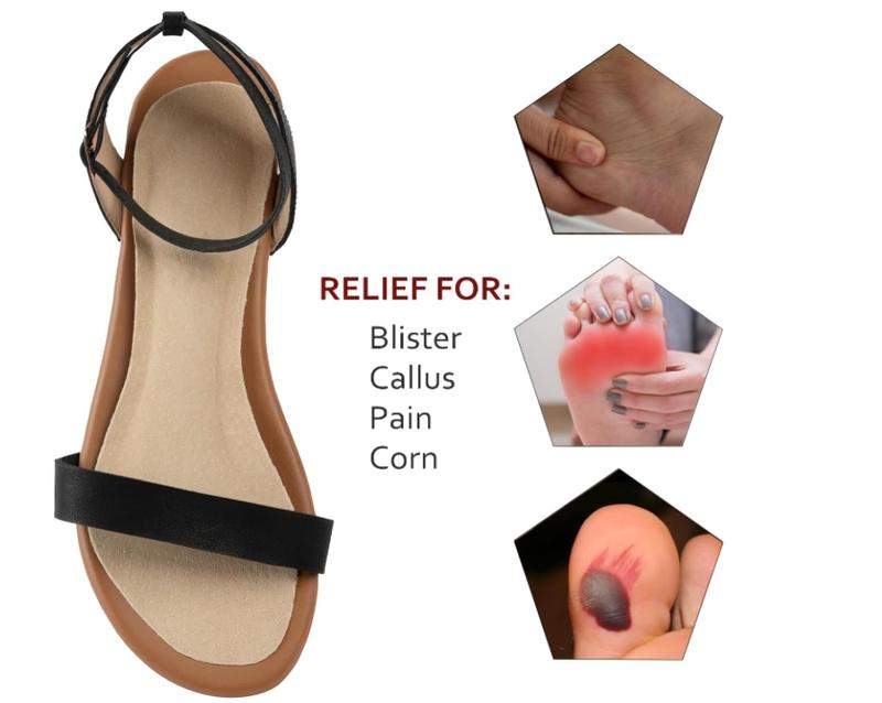 Non-Slip High Heel Cushion Inserts Arch Support, Shock & Sweat Absorption, Adhesive Shoe Insoles for Dress Shoes Flats Boots Sandals Relief Blister Callus Pain one size Footwear Comfort Nail Soft Bedroom