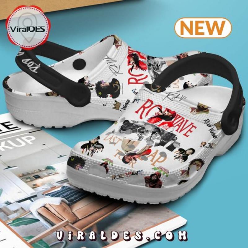 Rod Wave White Clogs Shoes