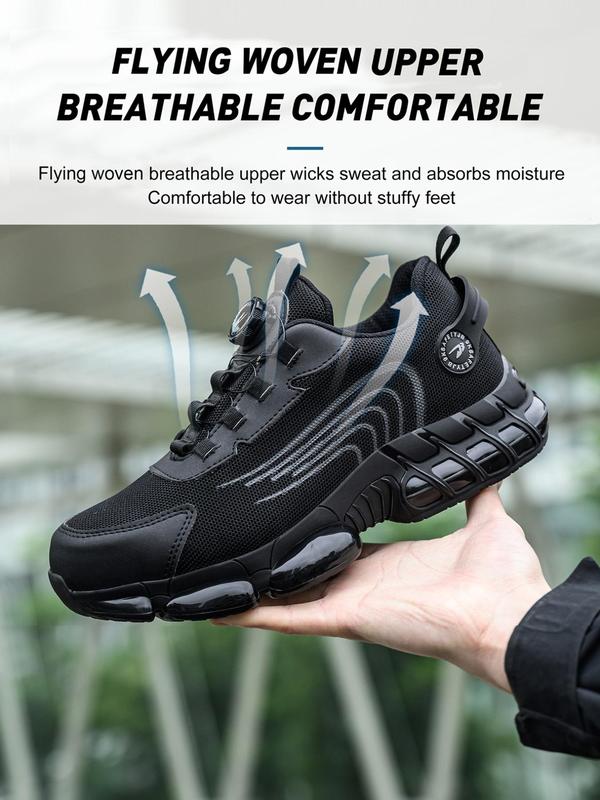 Men's Casual Low Top Work Shoes, Sport Safety Shoes, Breathable Comfortable Anti-smash and Anti-puncture Shoes, Fashionable Safety Shoes for Daily Wear