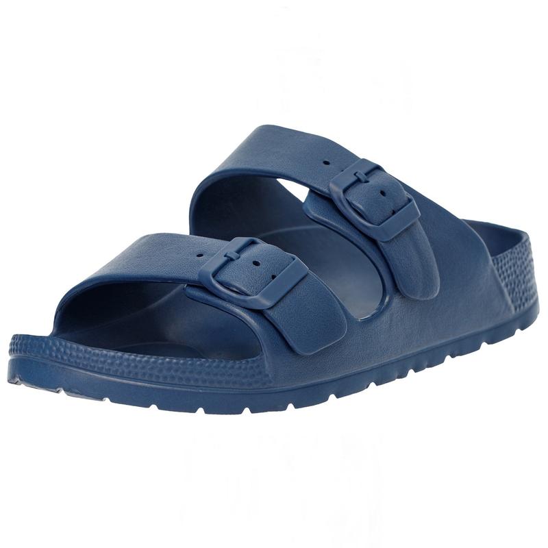 Alpine Swiss Mens Double Strap Slide Sandals EVA Flat Casual Comfortable Shoes