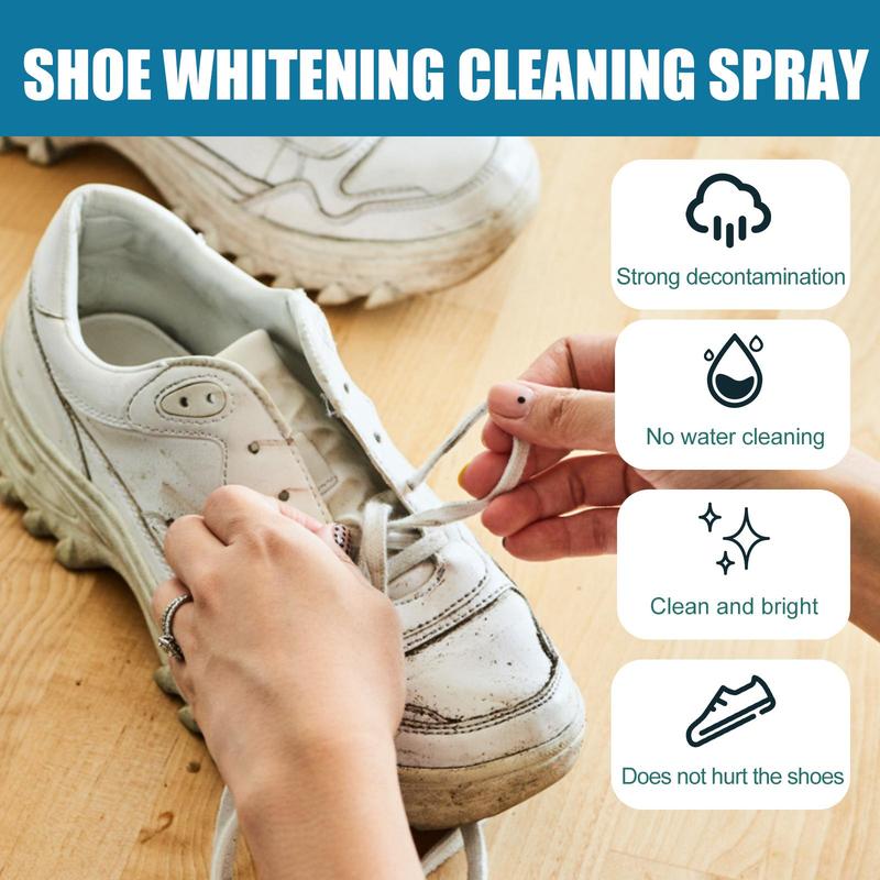 30ml Shoe Cleaning Spray, 1 Count Portable No-rinse Shoes Cleaner, Shoe Cleaner for Home & Dormitory Use