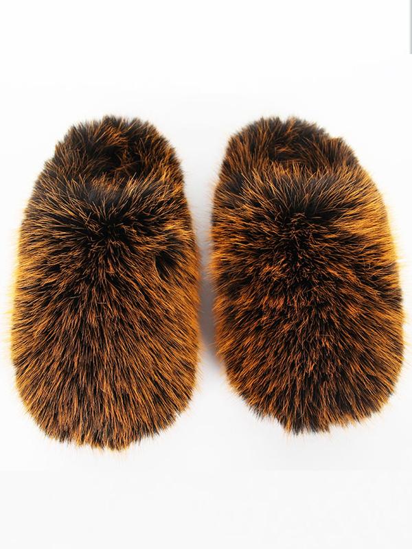 Women's Solid Color Fluffy Slippers, 2024 New Style Casual Soft Comfortable Home Slippers, Warm Slippers for Indoor & Outdoor Use for Fall & Winter