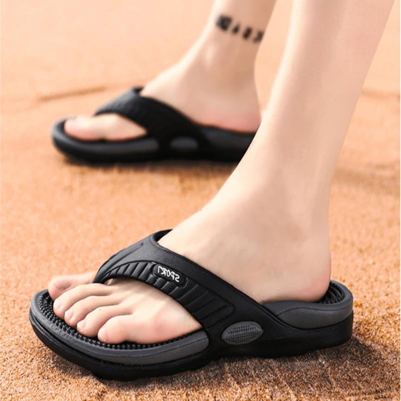 Unisex's Arch Support Massage Flip Flops, 1 Pair Breathable Comfortable Sports Sandals, Summer Beach Shoes for Men & Women