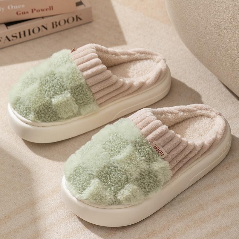 Cotton Slippers Women and Men, Cute Cotton Animals House Shoes Fluffy Plush Slippers for Girls Indoor Living Room Bedroom Footwear Walking Shoes