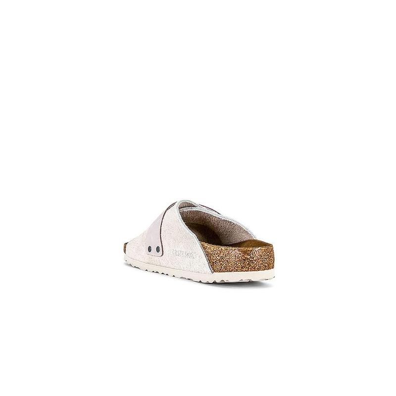 BIRKENSTOCK Kyoto Sandal in Antique White Suede