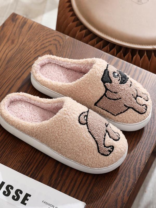 Women's Cute Cartoon Animal Pattern Plush Slippers, Casual Soft Comfortable Home Slippers, Non-slip Warm Slippers for Indoor & Outdoor Use for Fall & Winter