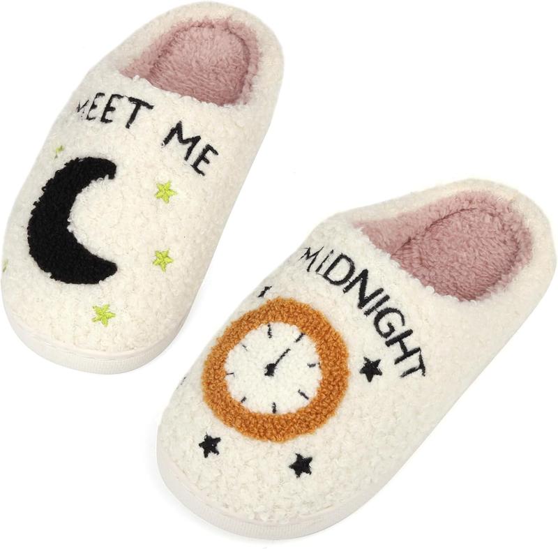 Men's Women's Evil Eyes Slippers Winter Fuzzy Memory Foam Fluffy Warm House Shoes