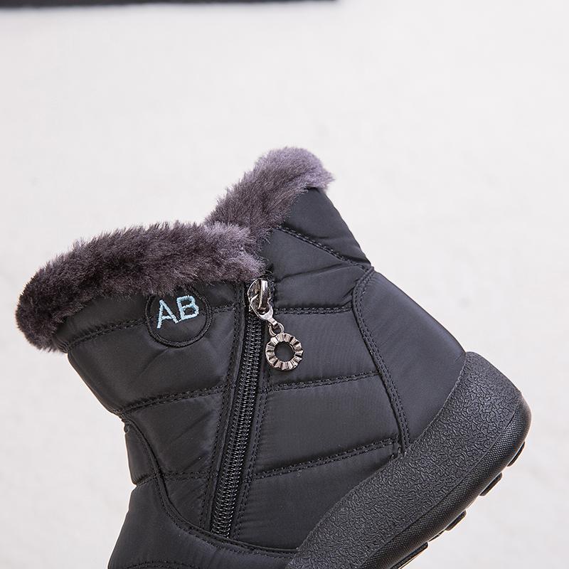 Women's Snow Footwear Boots Warm Cold Weather Shoes Comfortable Warm Mid-Top Outdoor Shoes Women's Waterproof Winter Boots Walking Shoes