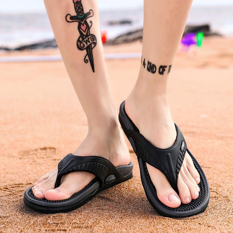 Unisex's Arch Support Massage Flip Flops, 1 Pair Breathable Comfortable Sports Sandals, Summer Beach Shoes for Men & Women