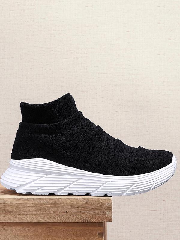 Men's Casual Breathable Sock Sneakers, Lightweight Comfortable Sports Running Shoes, Male All-match Round Toe Shoes for Daily Wear