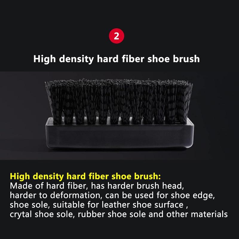 2Pcs Professional Cleaning Shoe Brush Plastic Soft Brush Hard Brush Household Cleaning Set Shoe Care Leather Care Shoe Brushes for Cleaning Footwear Comfort Footwear Comfort Footwear Comfort Bedroom Parent