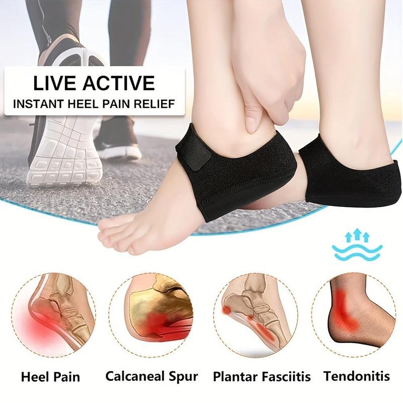 Gel Heel Protector, 1 Pair Heel Protectors, Heel Cushion Support for Plantar Fasciitis, Achilles Tendinitis, Dry Cracked Heels, Heel Pads for Men & Women