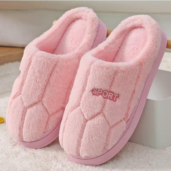 Winter Indoor Outdoor Shoes Anti-Slip Warm Shoes Thick Plush Shoes for Men And Women Plush Fleece Thick Bottom Slippers Footwear Boy