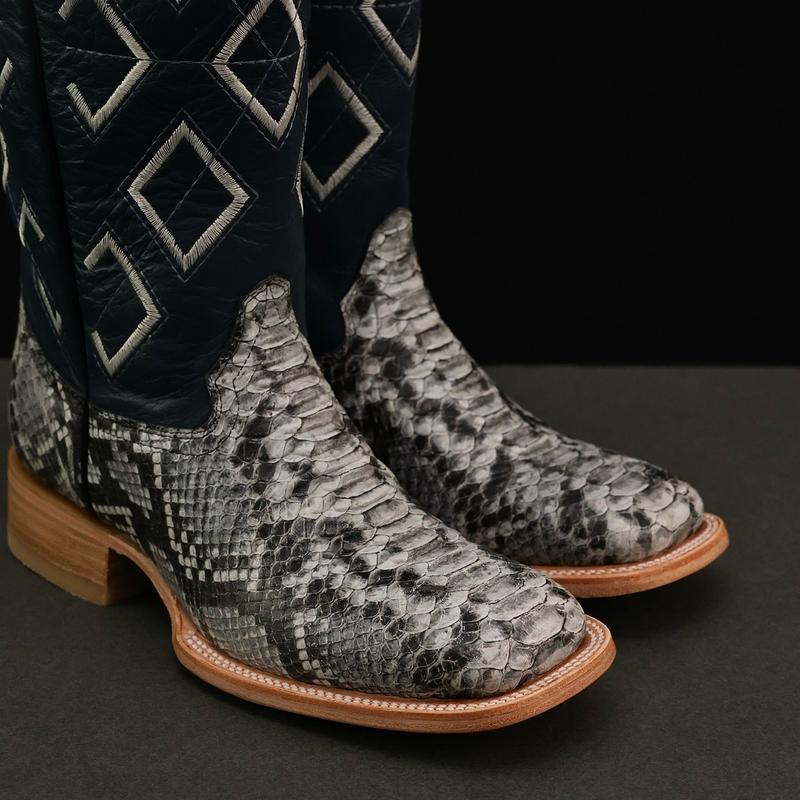 Mens Natural Python Leather Boots