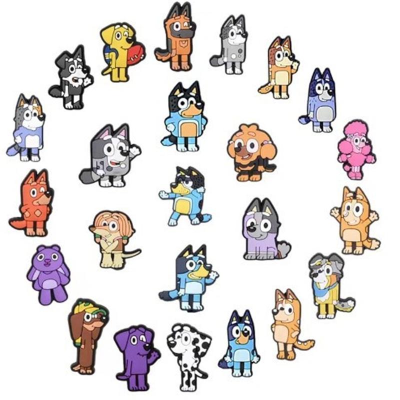 38pcs Cute Cartoon Dog Design Shoe Decoration, New Trendy Animal Shaped Shoe Croc Charm for Women & Girls, Shoes Decoration Kawaii Accessories for Vented Clogs Footwear Comfort croc charms croc charms Water Proof Bedroom