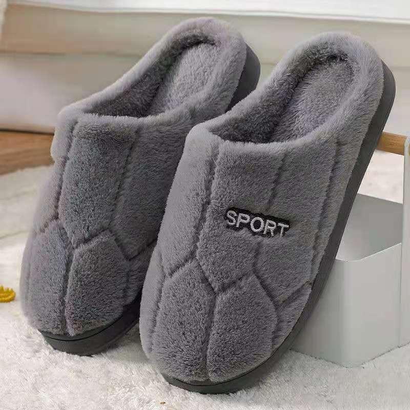 Winter Indoor Outdoor Shoes Anti-Slip Warm Shoes Thick Plush Shoes for Men And Women Plush Fleece Thick Bottom Slippers Footwear Boy