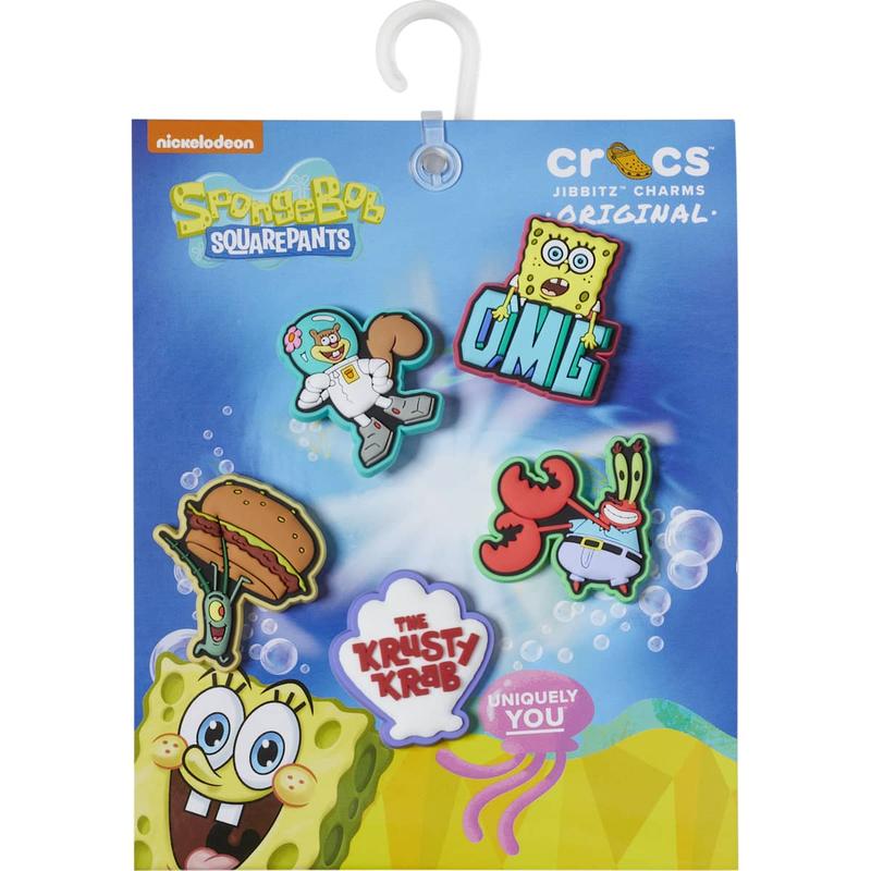 Crocs Jibbitz Spongebob Squarepants Character Shoe Charms 5-Pack