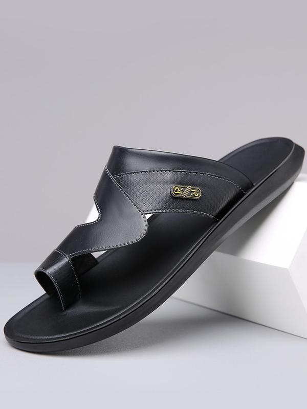 Men's Casual Plain Slip on Sandals, Fashionable Versatile Soft Sole Non-slip Beach Shoes, Casual Comfortable Shoes for Daily Wear