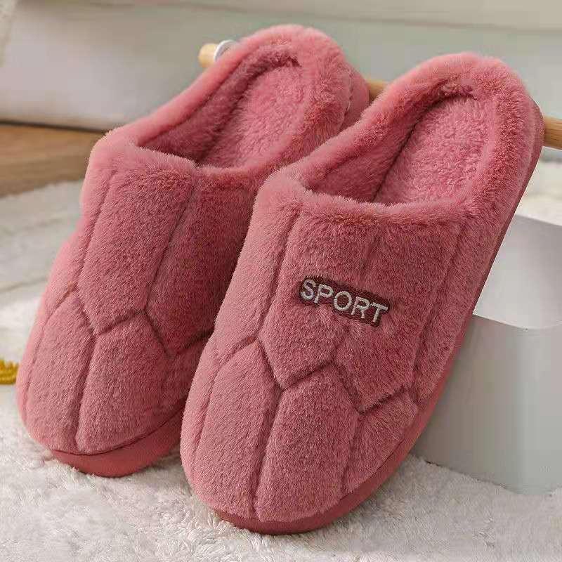 Winter Indoor Outdoor Shoes Anti-Slip Warm Shoes Thick Plush Shoes for Men And Women Plush Fleece Thick Bottom Slippers Footwear Boy