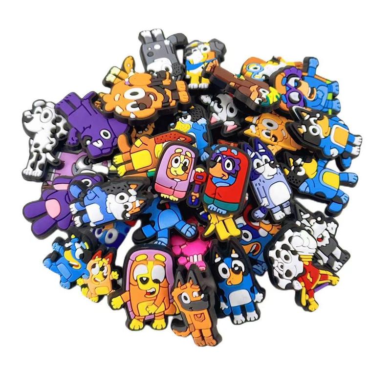 38pcs Cute Cartoon Dog Design Shoe Decoration, New Trendy Animal Shaped Shoe Croc Charm for Women & Girls, Shoes Decoration Kawaii Accessories for Vented Clogs Footwear Comfort croc charms croc charms Water Proof Bedroom