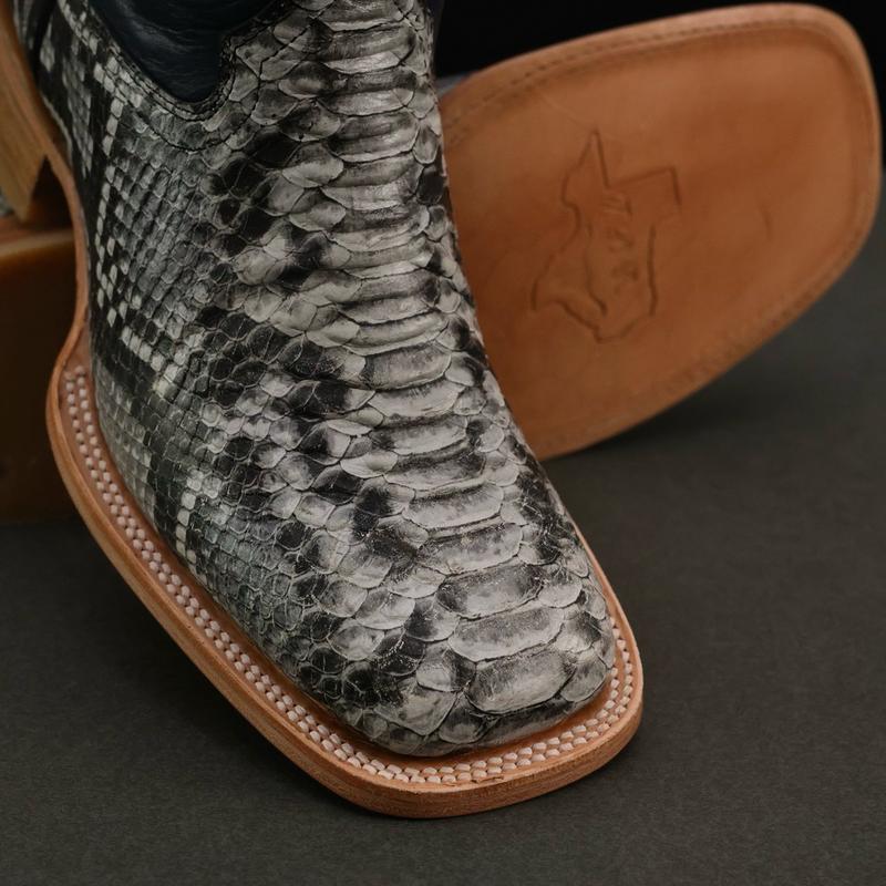 Mens Natural Python Leather Boots