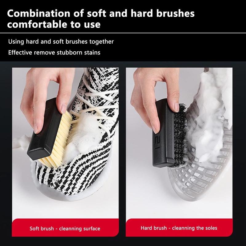 2Pcs Professional Cleaning Shoe Brush Plastic Soft Brush Hard Brush Household Cleaning Set Shoe Care Leather Care Shoe Brushes for Cleaning Footwear Comfort Footwear Comfort Footwear Comfort Bedroom Parent