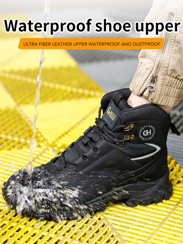 Anti-smash and anti-puncture mountaineering wear-resistant waterproof site safety labor protection shoes Footwear Comfort Work Walking Shoes