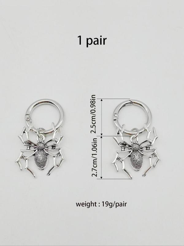 Punk Spider Design Shoe Charms, Fashionable Novelty Shoes Decorations for Clogs, Stylish Shoes Accessories for Women & Men