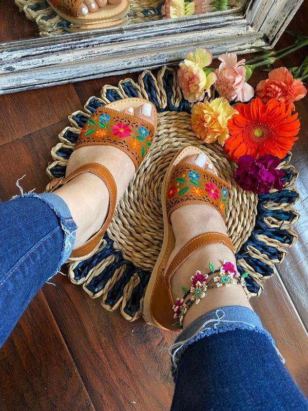 Huarache Sandal Boho Hippie Vintage - Mexican Style - Colorful Leather - Mexican Huaraches