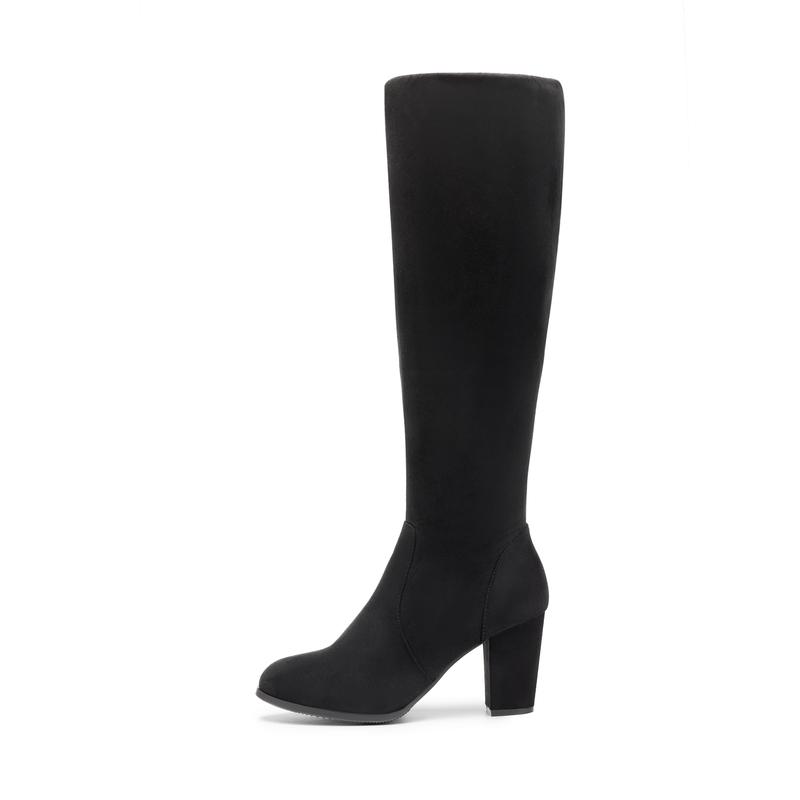 Dream Pairs Pointed Toe Chunky Heel Knee High Boots