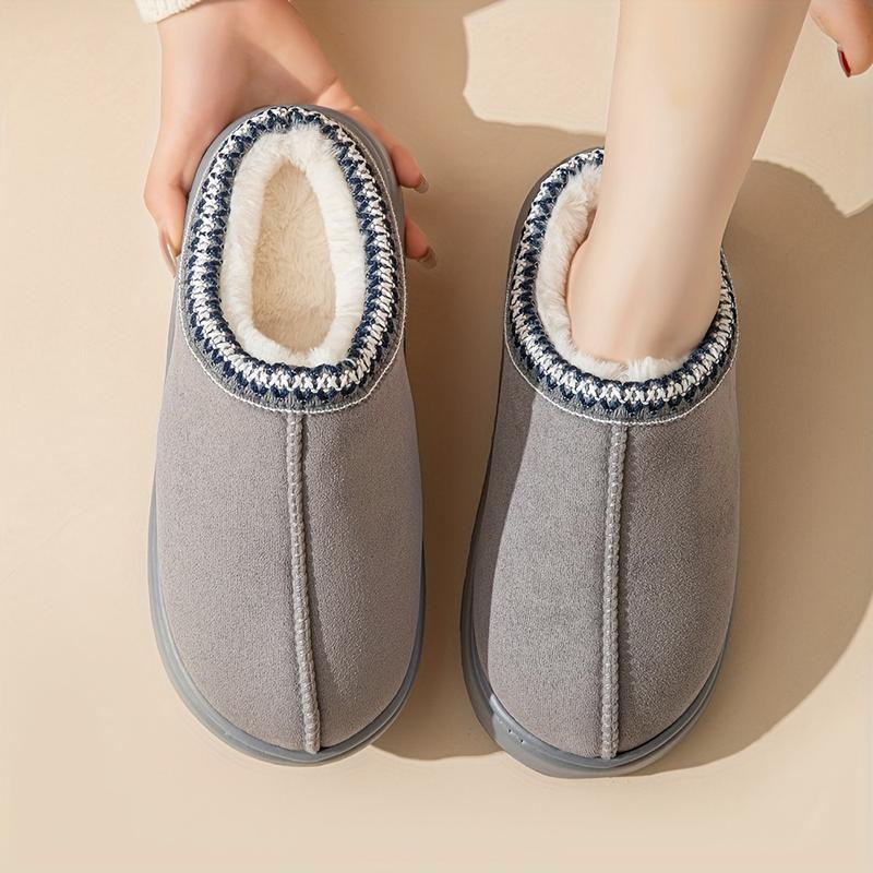 Men's and Women's Casual and Comfortable Solid Color Slippers-Memory Foam Insole, Warm Fabric Lining, Stitched Vamp Design, Non-Slip Eva Sole, Suitable for All Seasons Eeucc off Slippers