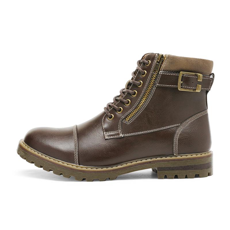 Bruno Marc Men's Motorcycle-Styled Oxford Boots