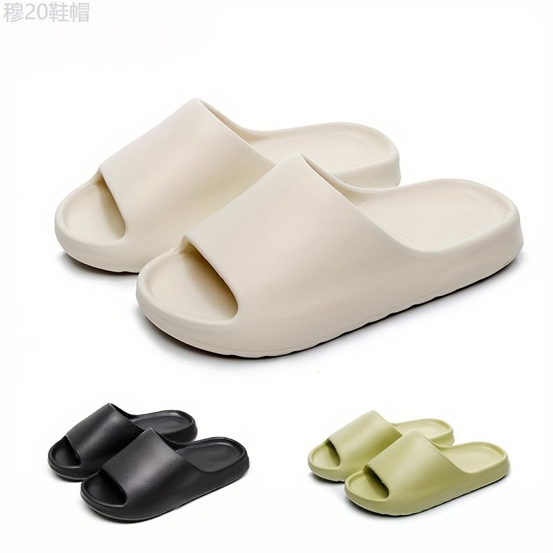 Men's Cloud Slides, Casual Non Slip Slippers, Open Toe EVA Shoes For Indoor Outdoor Beach Shower, Spring And Summer