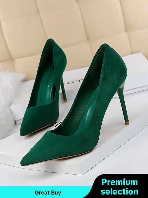 Women's Fashionable Solid Color Stiletto Heels, Elegant Pointed Toe High Heels for Party, Daily Clothing Decor for Women & Girls