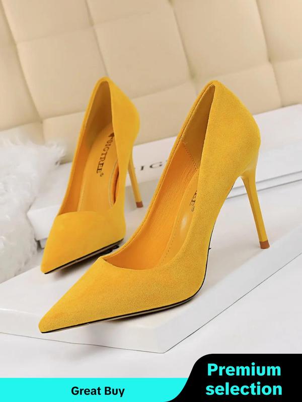 Women's Fashionable Solid Color Stiletto Heels, Elegant Pointed Toe High Heels for Party, Daily Clothing Decor for Women & Girls