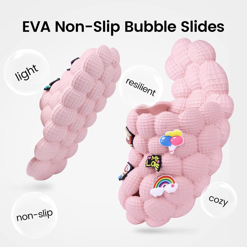 Cozy Womens Massage Bubble Slides - Non-Slip, Closed-Toe, Solid Color, Indoor & Outdoor Shoes for Ultimate Comfort