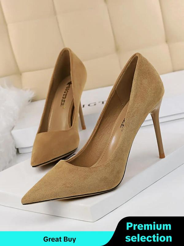 Women's Fashionable Solid Color Stiletto Heels, Elegant Pointed Toe High Heels for Party, Daily Clothing Decor for Women & Girls