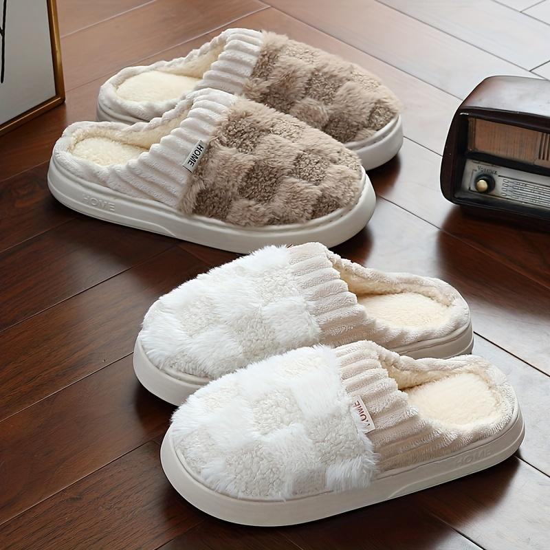 Women Mesh fluffy closed toe soft soled warm home slippers, suitable for outdoor sports shoes, walking shoes  Footwear Girl Slide